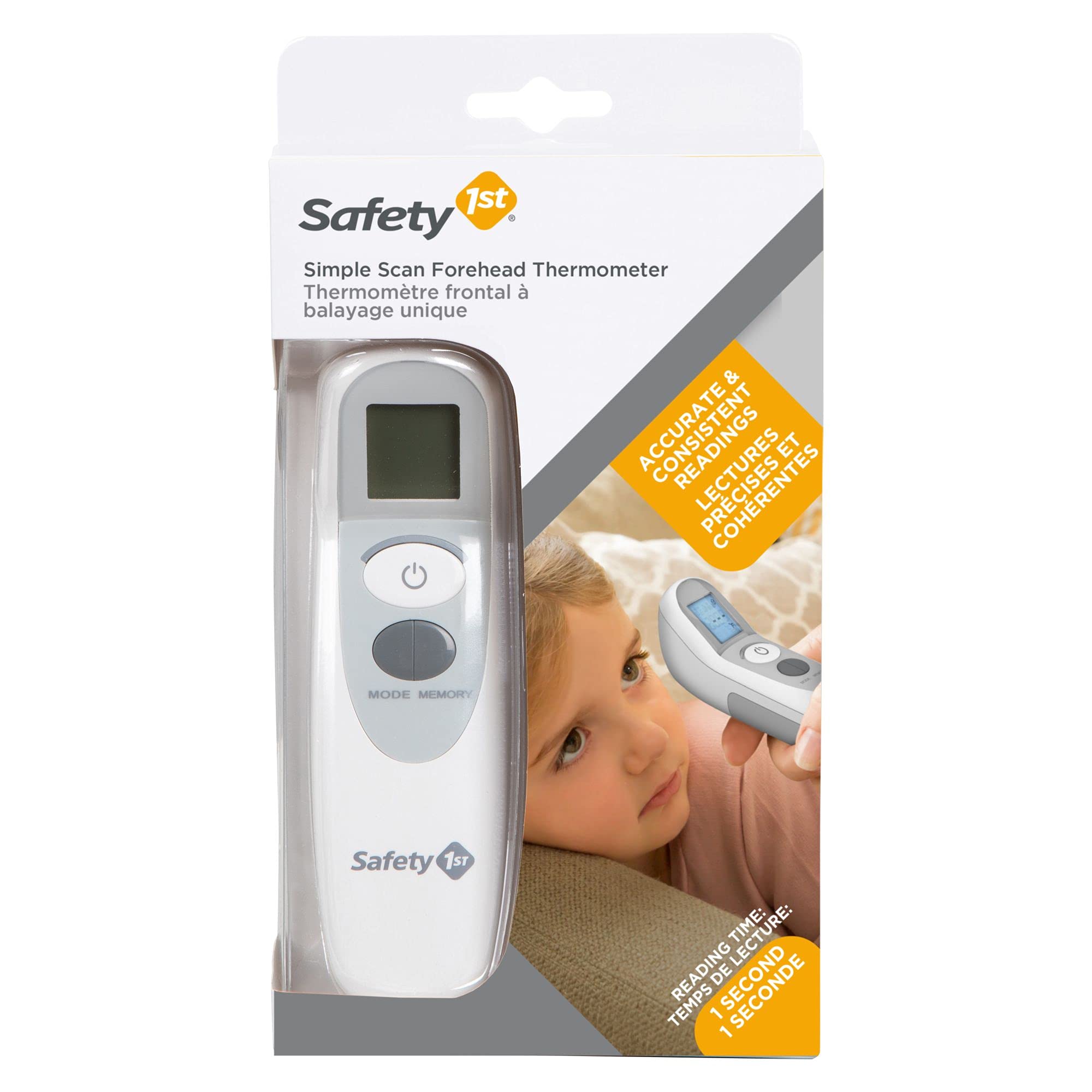 Safety 1st Simple Scan - Termómetro para frente, color gris