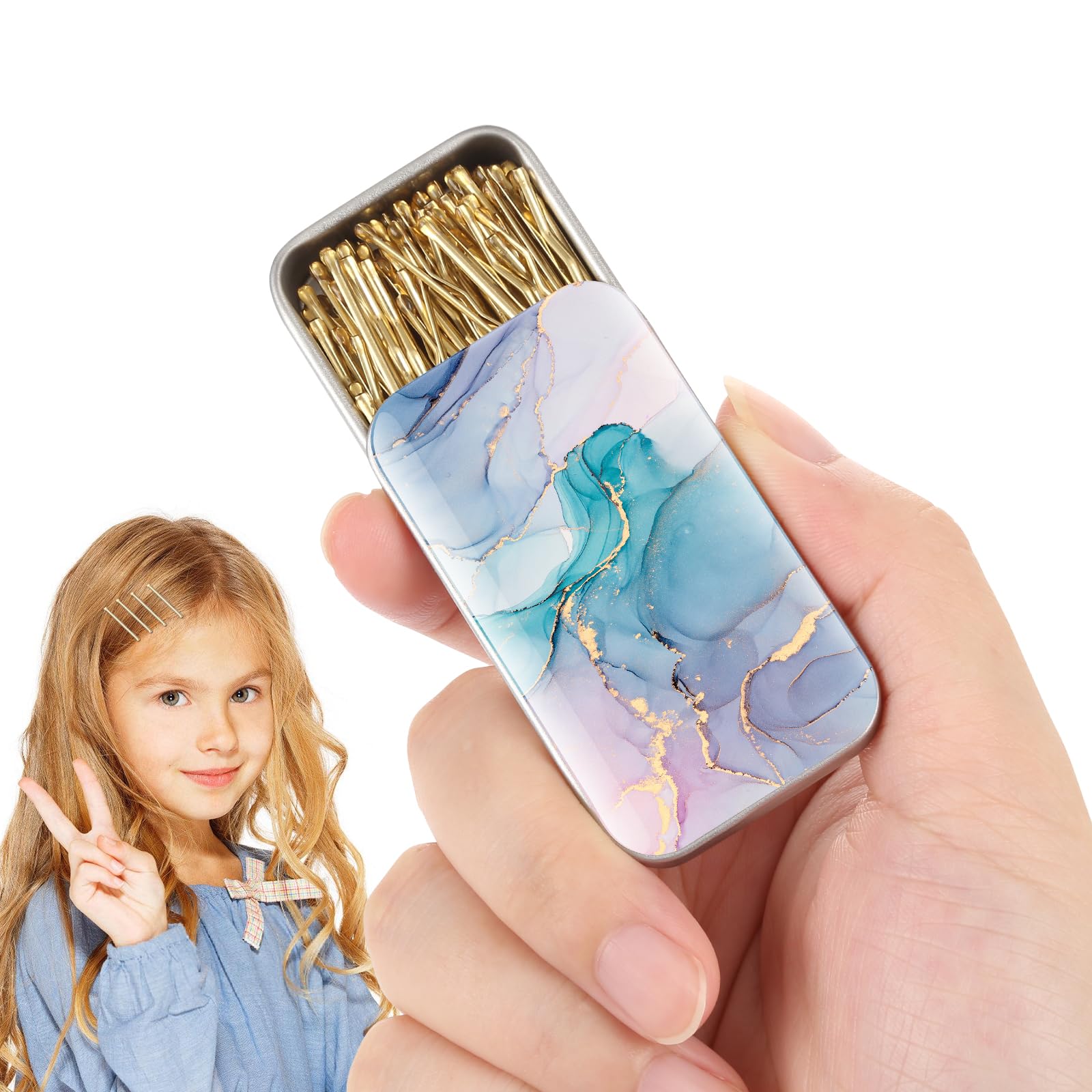 Mini Small Hair Clips,50 Count 1.38 inch Metal Hair Clips for Children,Girls and Women,Suitable for All Hair Types (Gold Hair Clip-04)