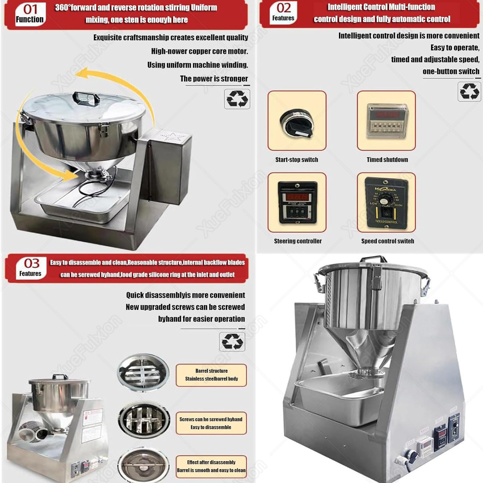 Mezclador De Polvo Seco De Laboratorio,Máquina Mezcladora De Polvo Farmacéutico,Máquina Mezcladora De Polvo Químico,Mezclador De Polvo De Acero Inoxidable 304 10L