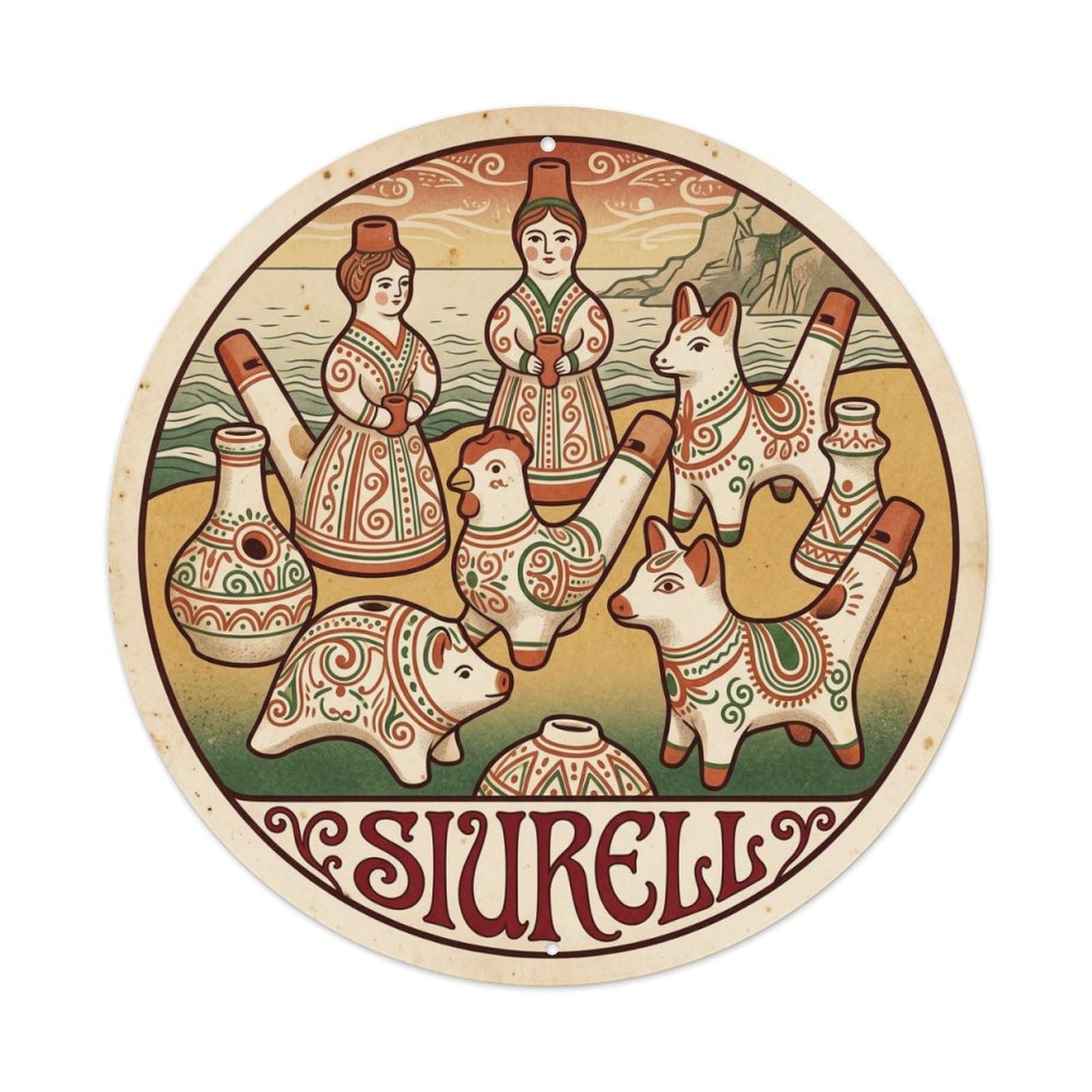 Mallorca Siurell Whistles Folk Culture Heritage Metal Tin Sign