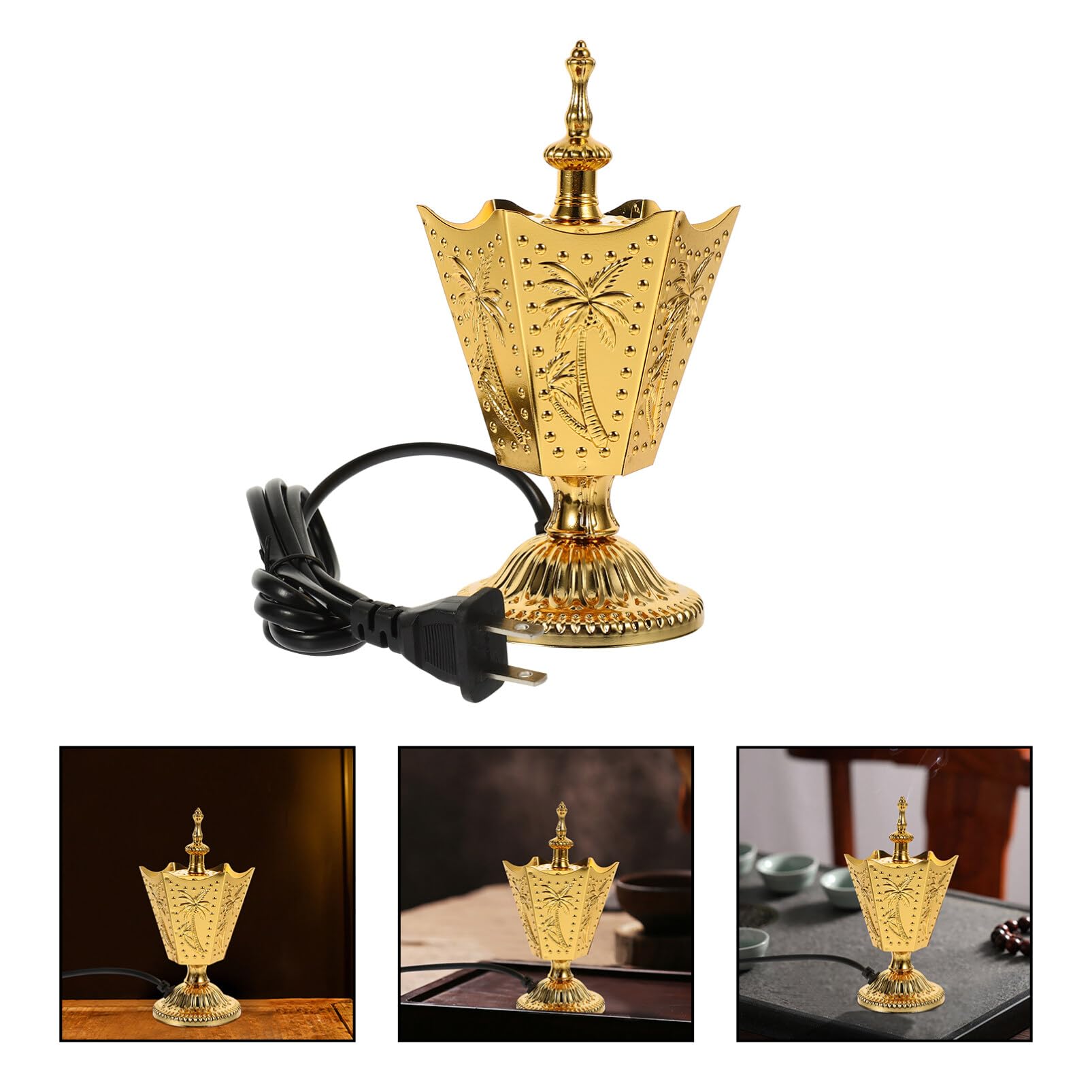 SUPVOX Electric Bakhoor Incense Burner - Middle Eastern Style Tabletop Electric Censer For Home, Yoga, Office - View #9