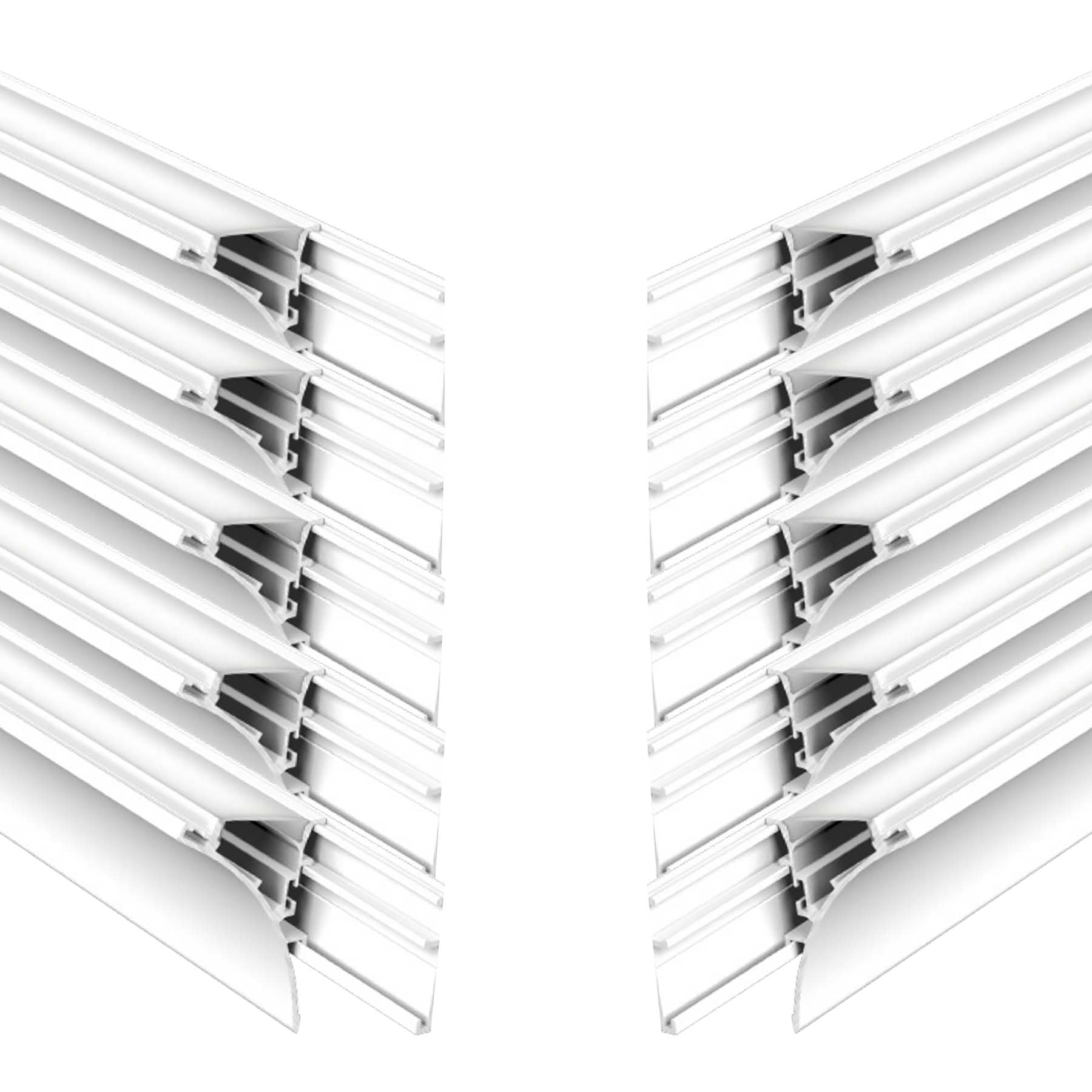 G.W.S® Coving LED Profile, 10-Pack Aluminium Channel for LED Strip Light, 1 Metre 36.7mmx49.5mm (232-M5036) — image 1