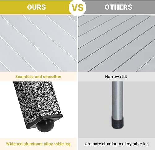 Miniatura 6 de KingCamp Camping Table Aluminum Folding Table Roll Up Lightweight Foldable Table Portable Table Camp Table for Outdoor Camping Picnic Barbecue