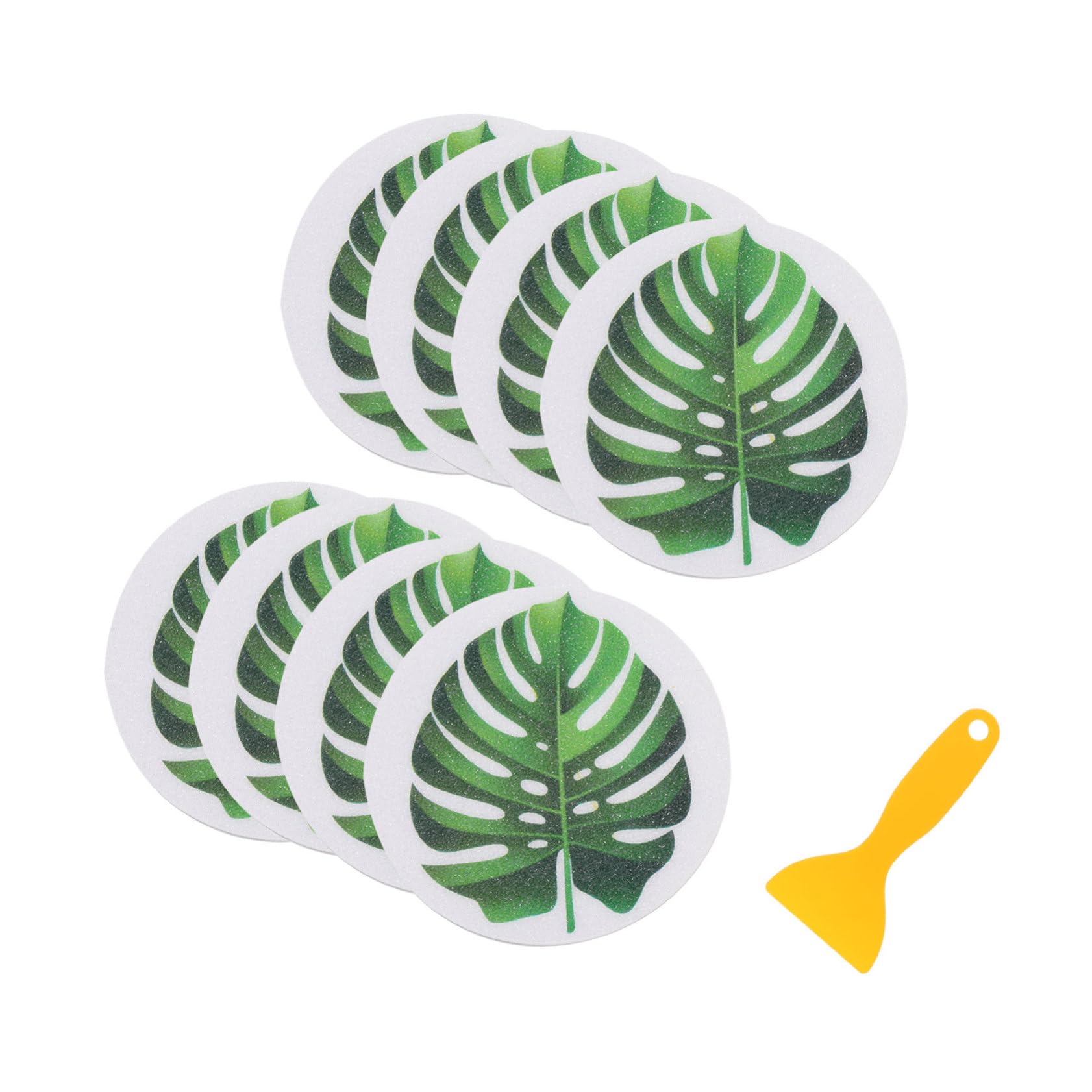 FONDOTIN 1set Leaf Anti-Slip Stickers Creative Non-Skid Bathtub Decals for Easy to Install Adorable Green Leaf Design for Bathtime Fun