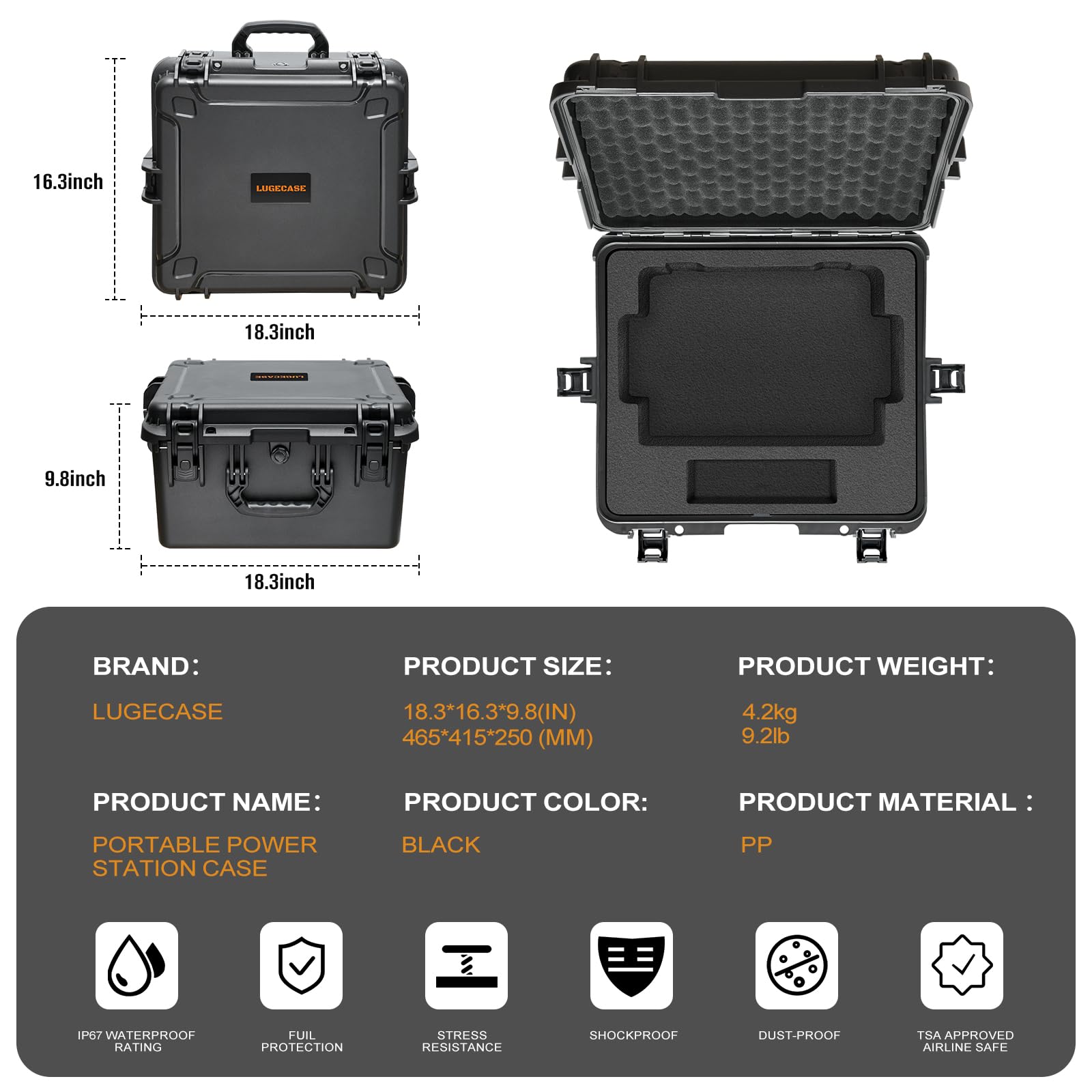 Funda rígida para Jackery Explorer 1000 v2 – Generador solar portátil, carcasa rígida: caja de almacenamiento impermeable para Jackery Explorer 1000 v2 estación de energía portátil: para cámper y