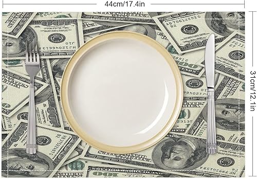 Miniatura 2 de Juego de 4 manteles individuales de tela de lino de algodón beige de 18 x 12 pulgadas, manteles individuales de tela rústica de granja, resistentes