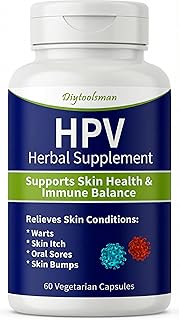 HPV Skin Support Supplement – Herbal Formula for Warts, Bumps, Canker Sores & Itchy Skin Remove– Supports Skin Health & Immune Balance – with Astragalus, Echinacea & Noni – 60 Vegan Capsules NDC