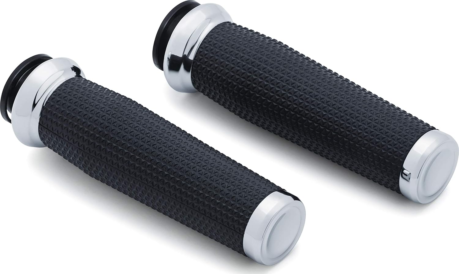 Kuryakyn 5961 Motorcycle Handlebar Accessory: Thresher Hand Grips for 2018-19 Indian Motorcycles, Satin Black, 1 Pair