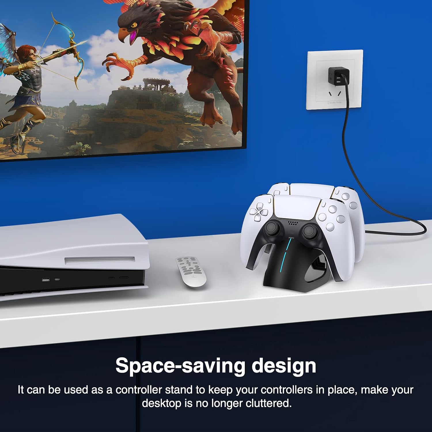 Dual Dock for P S5 Controller Charger Station