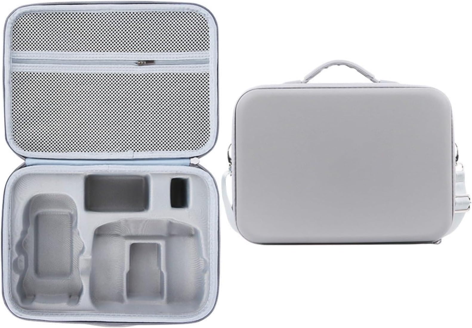 Waterproof Carrying Case,for DJI Lito 1, X1 & RC2, Portable PU+EVA Storage Bag with Adjustable Shoulder Strap, 325x125x215cm, Black(Gray)