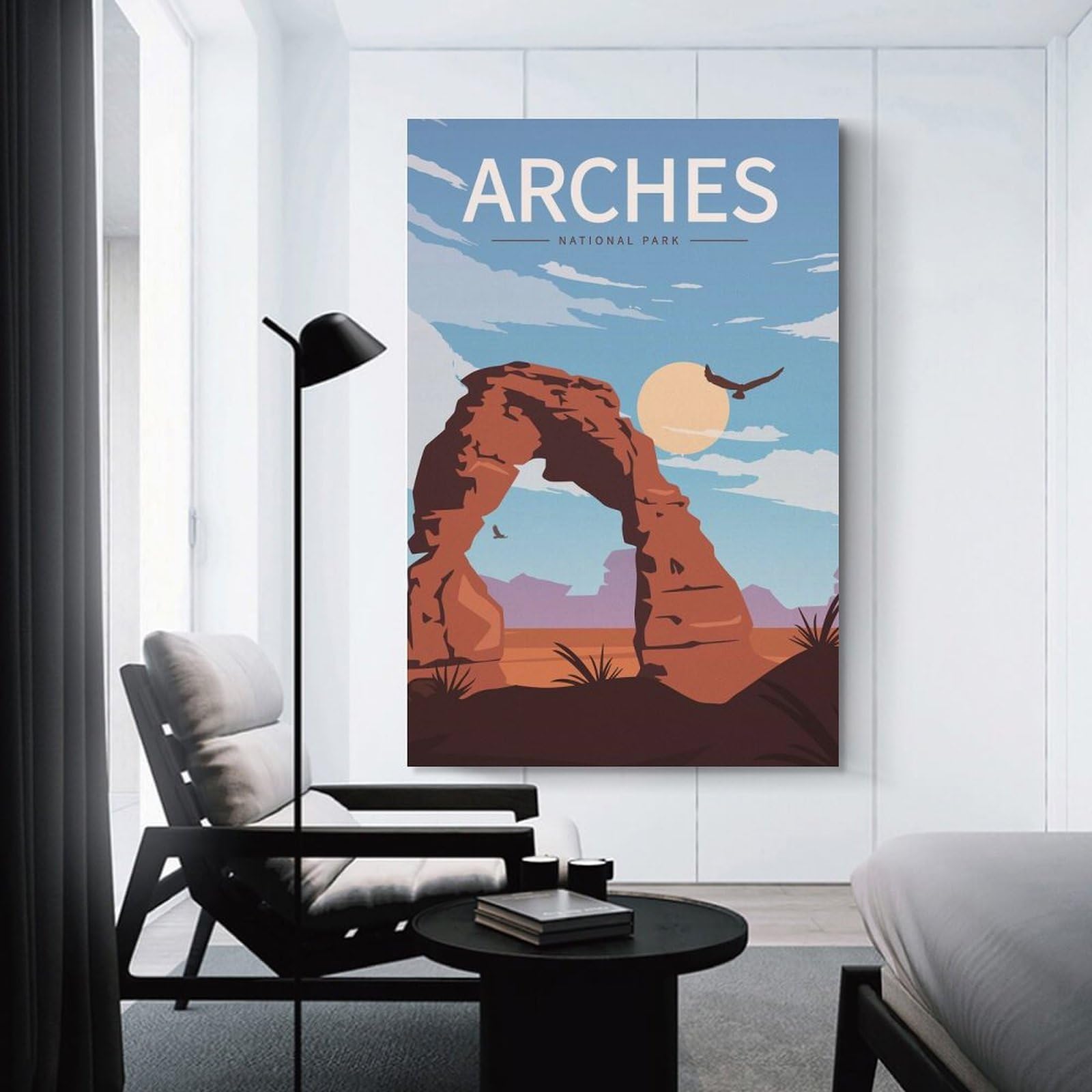 Junmoney Arches National Park Travel Wall Art Print 08x12inch(20x30cm), for Home, Office, Studio Or Guest Room, A Flexible Wall Accent for Shared Spaces