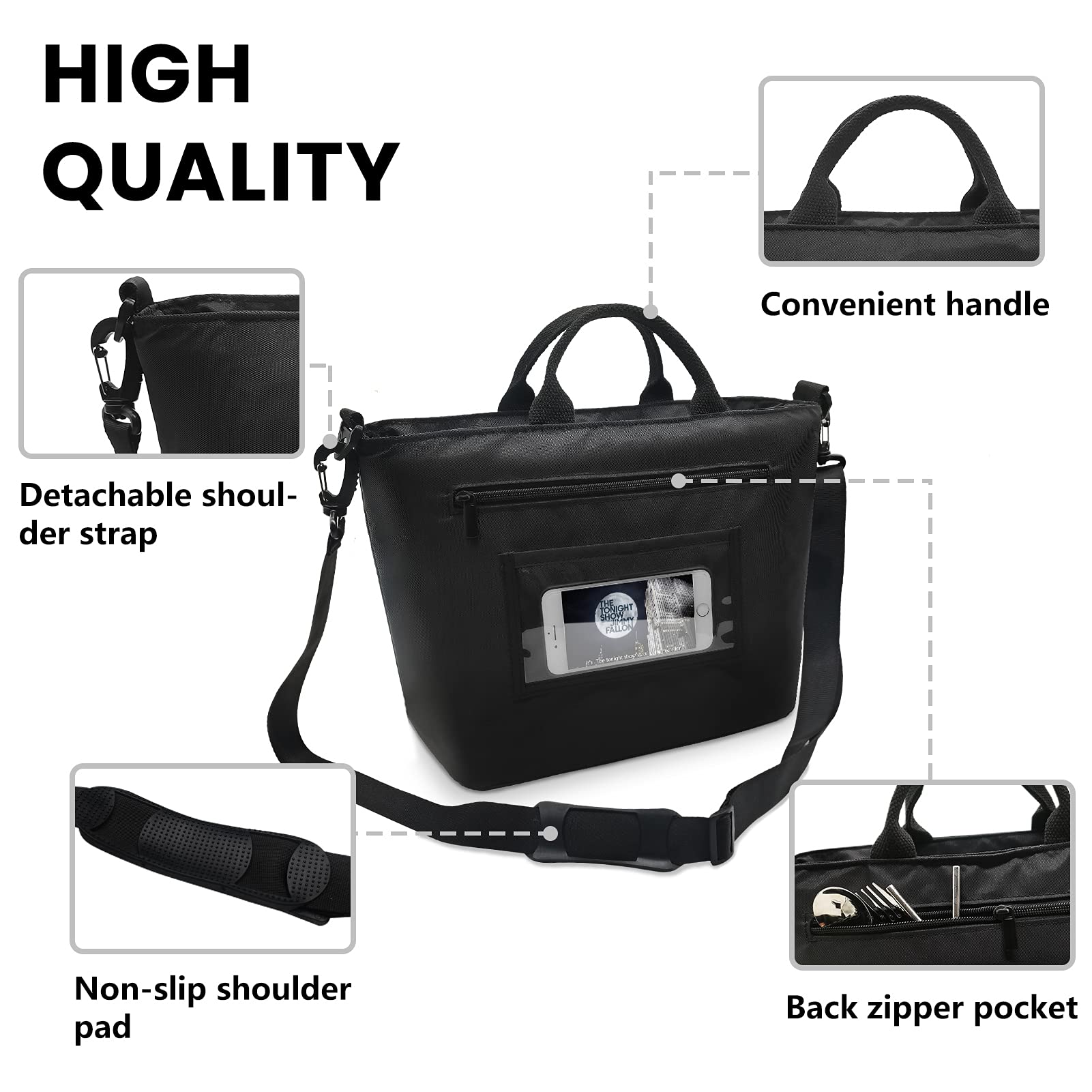Gloppie 13L Kühltasche Auslaufsicher – Lunchtasche Für Arbeit & Picknick, Mit Handy-Fenster, Wasserdicht