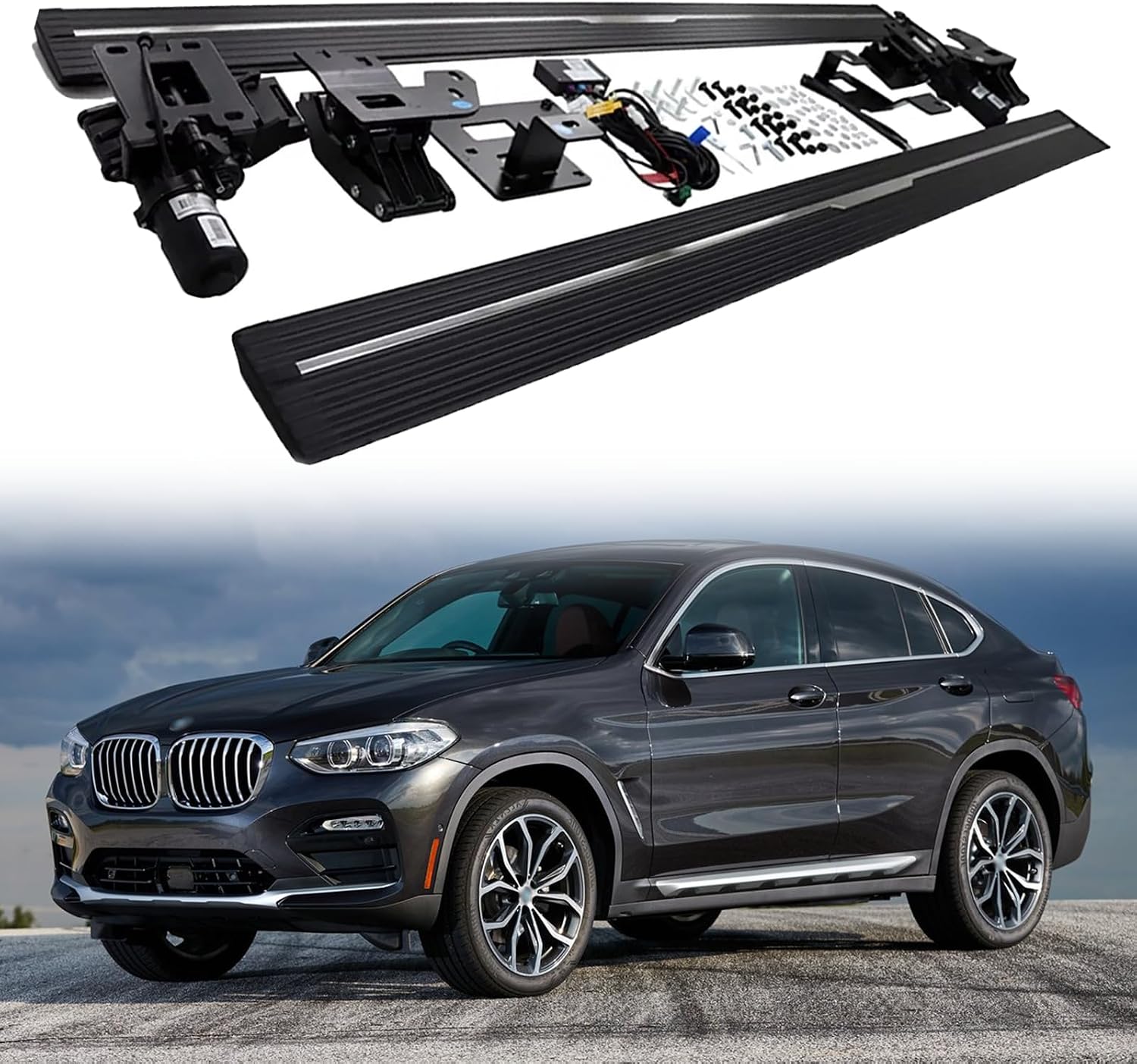 Deployable Power Electric Running Board Side Step Pedal Nerf Bar Aluminium Fits for 2019-2025 BMW X4