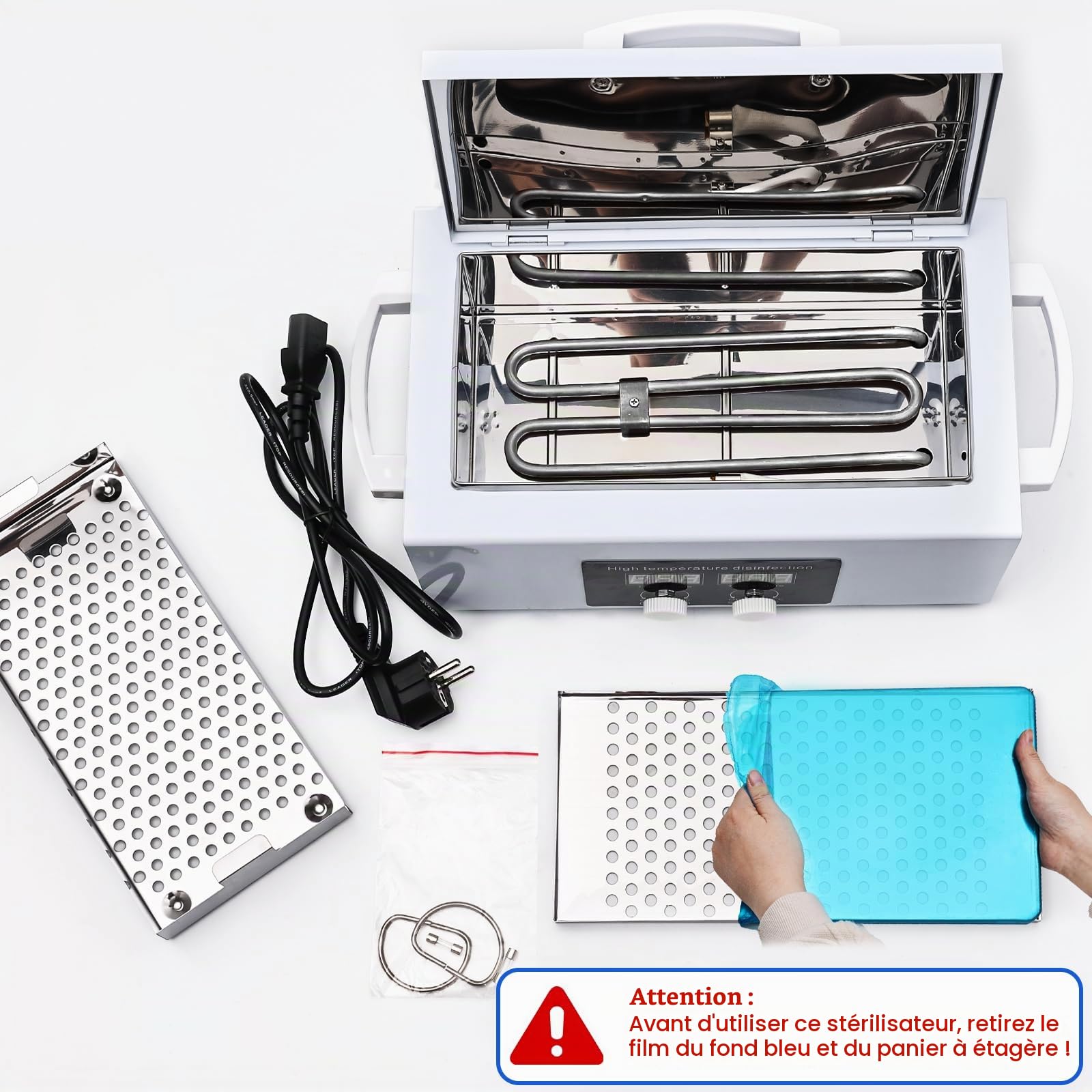 Nouveau stérilisateur pour instruments de beauté, stérilisateur à chaleur sèche 300 watts, stérilisateur 230°C pour instruments de manucure, avec affichage de la température et minuterie