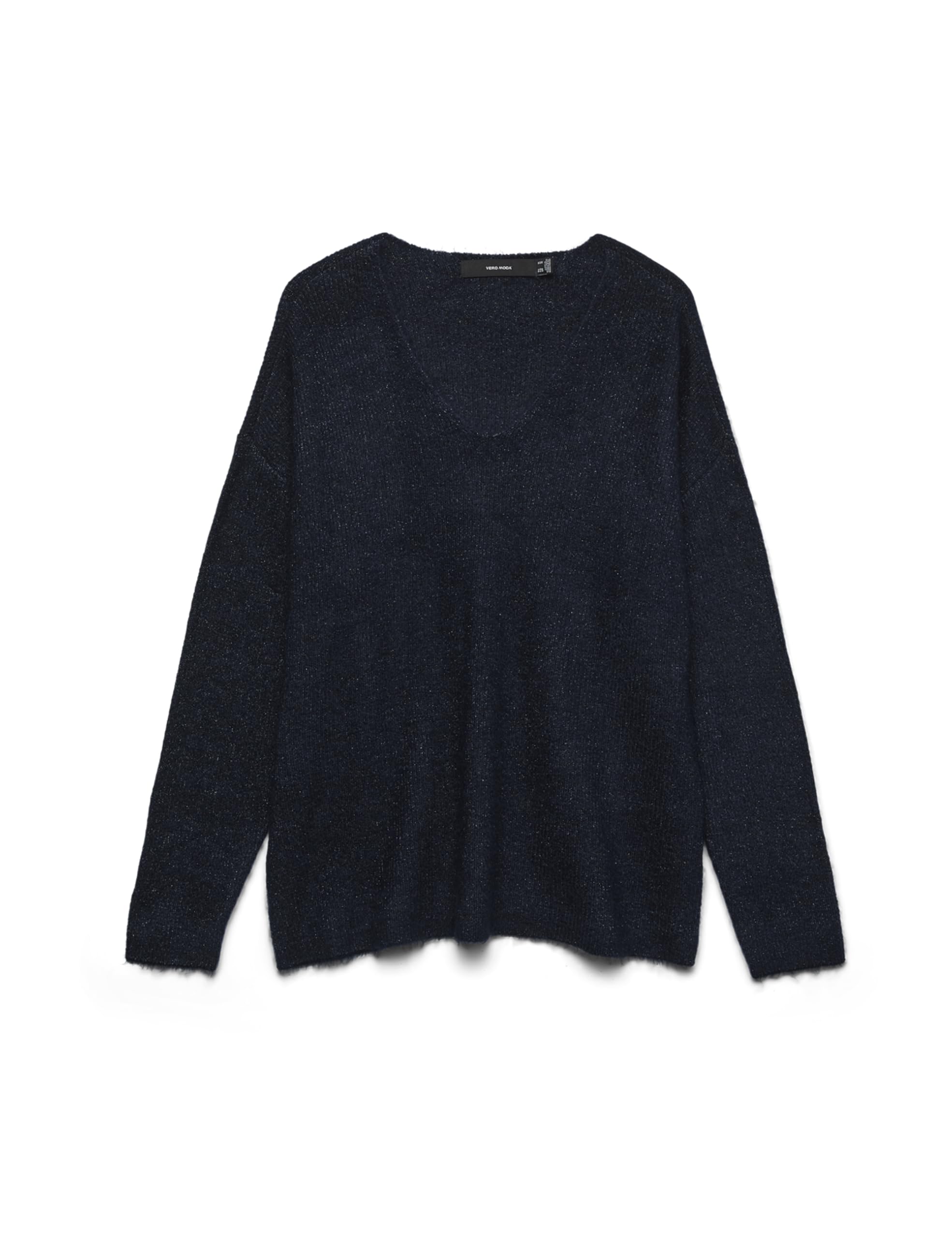VERO MODA Damen Vmcrewlefileglitter Ls V-Nk Pullov Noos