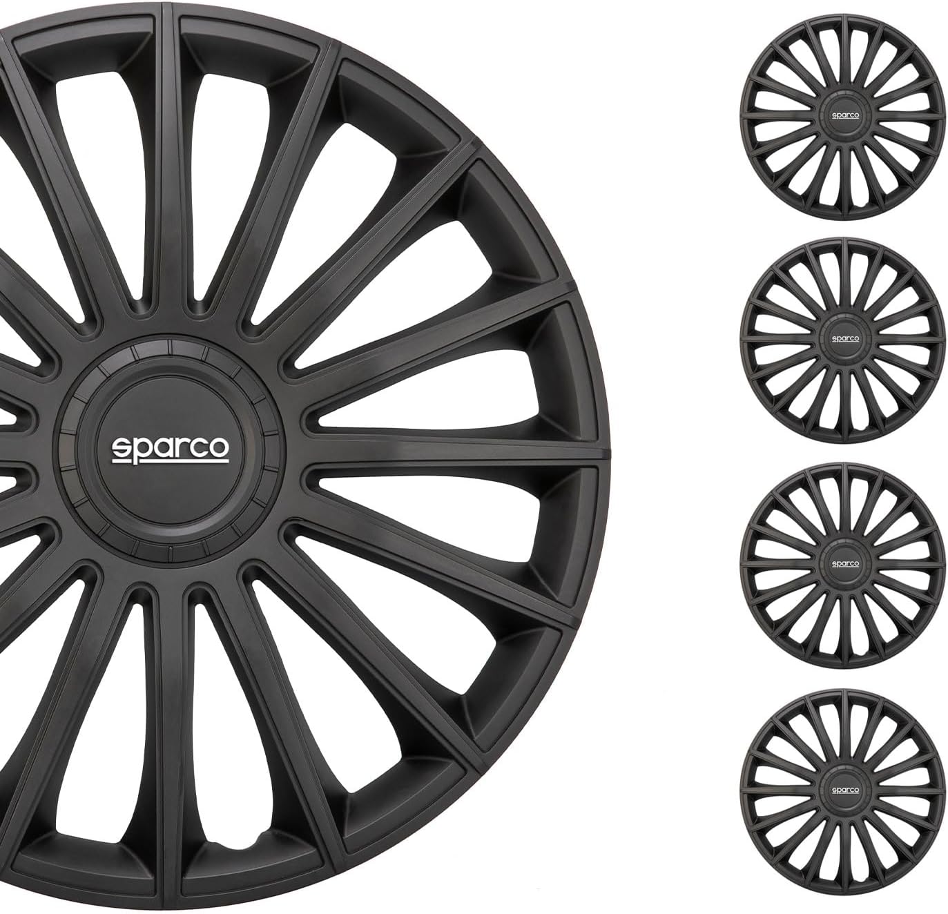 Sparco Radzierblenden Bergamo 15 Zoll Schwarz Satz Mit 4 Stck