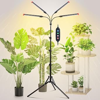 4Head Full Spectrum Standing Grow Light for Tall Indoor Plants