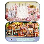 MAGQOO 3D Wooden Dollhouse Miniature DIY Doll House Kit with Furniture,1:100 DIY Box Theater Kit Pack of 3