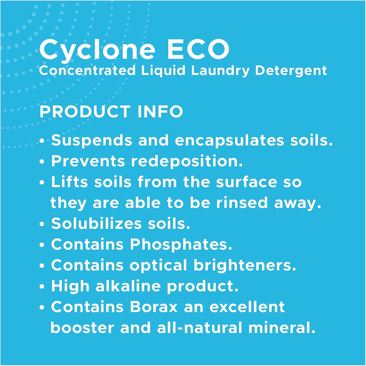 Cyclone Economy Laundry Detergent, Industrial Detergent for Heavy Soiled Commerical Applications, 30 gal