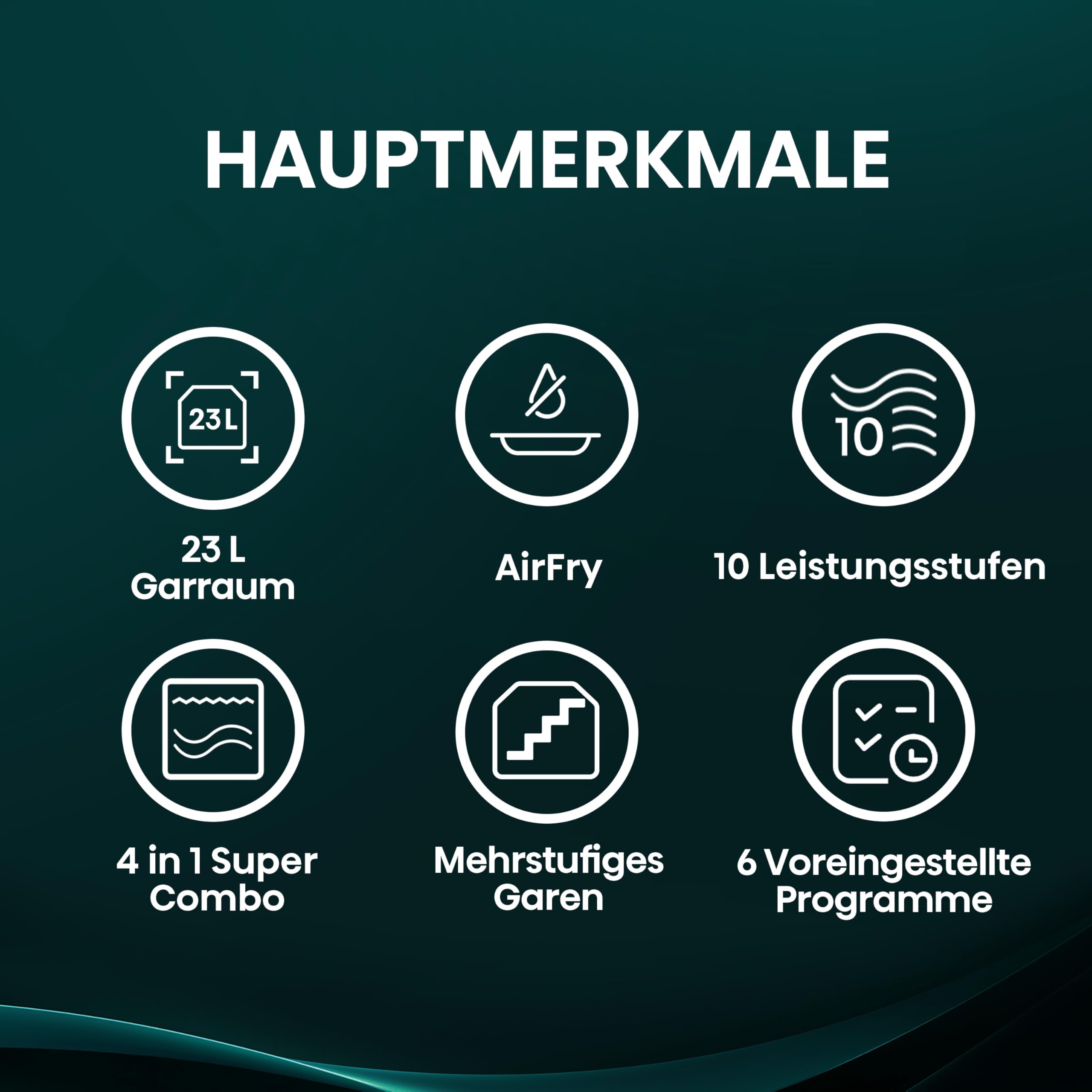 Hisense H23MOBS5HC Mikrowelle 23L 900W AirFry 4 in 1 Schwarz