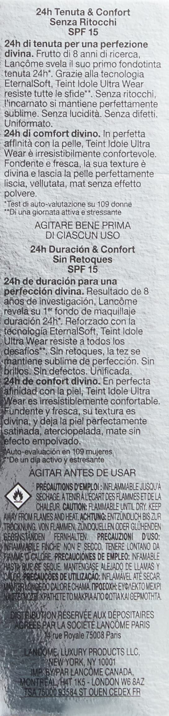 Lancôme Teinte Idole Ultra Wear Fondotinta Liquido, 055 Beige Idéal, 30 ml