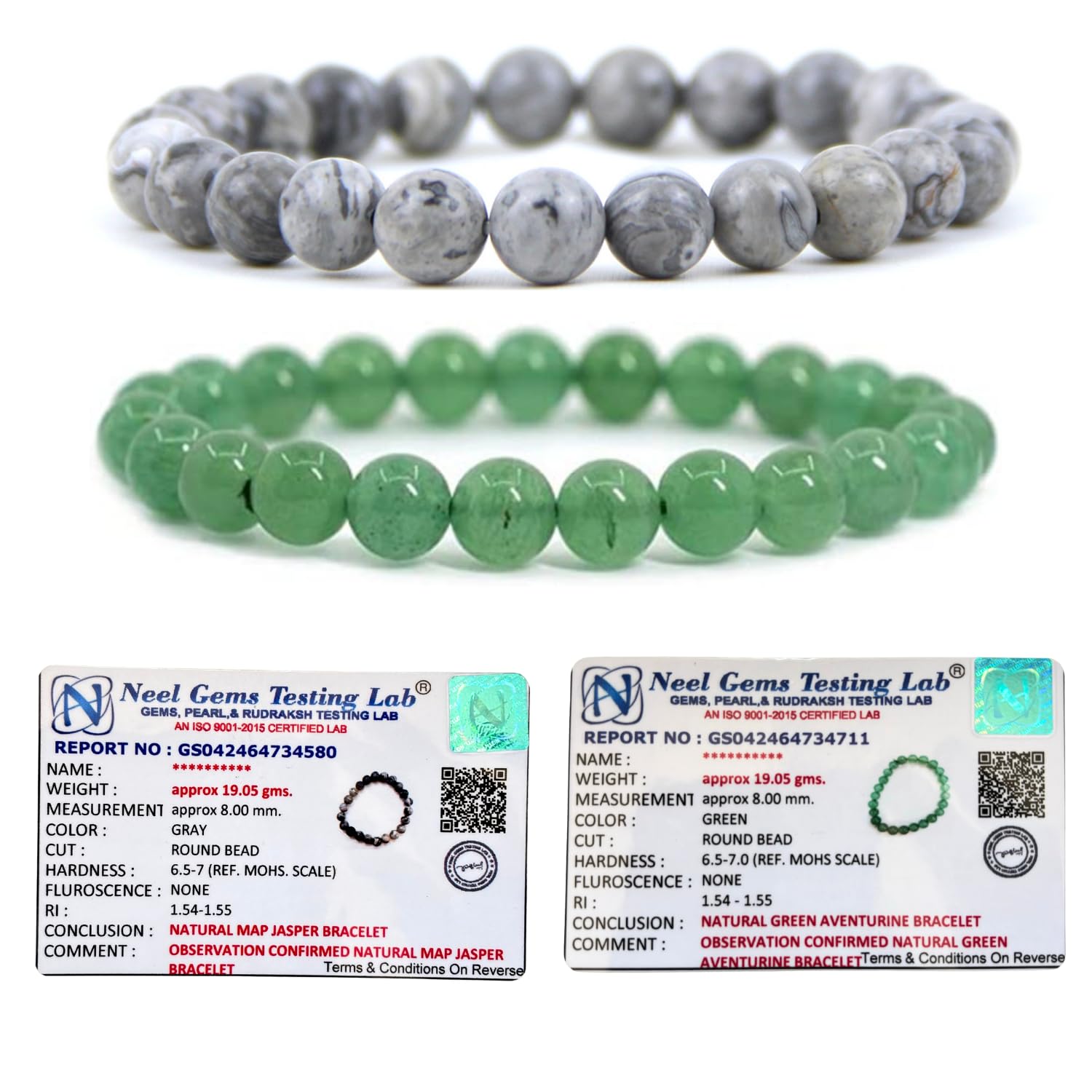 Gemaltic Healing Crystals Natural Gem Semi Precious Healing Crystals Handmade 8mm Round Beads Stretch Bracelet (8MM, Map Jasper & Green Aventurine) (B0C6LZNC6K) Amazon Price History, Amazon Price Tracker