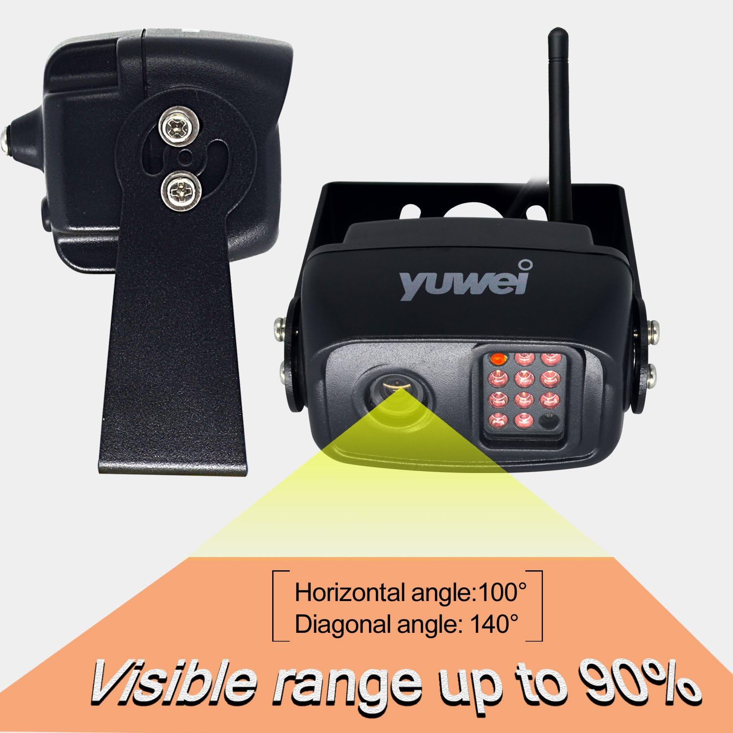 Uр Tо 40% оƒƒ Wireless Backup Camera with Night Vision High Definition CCD Imaging Truck Car IP69 Waterproof Reverse Parking Camera for Yuwei YW-15111 only