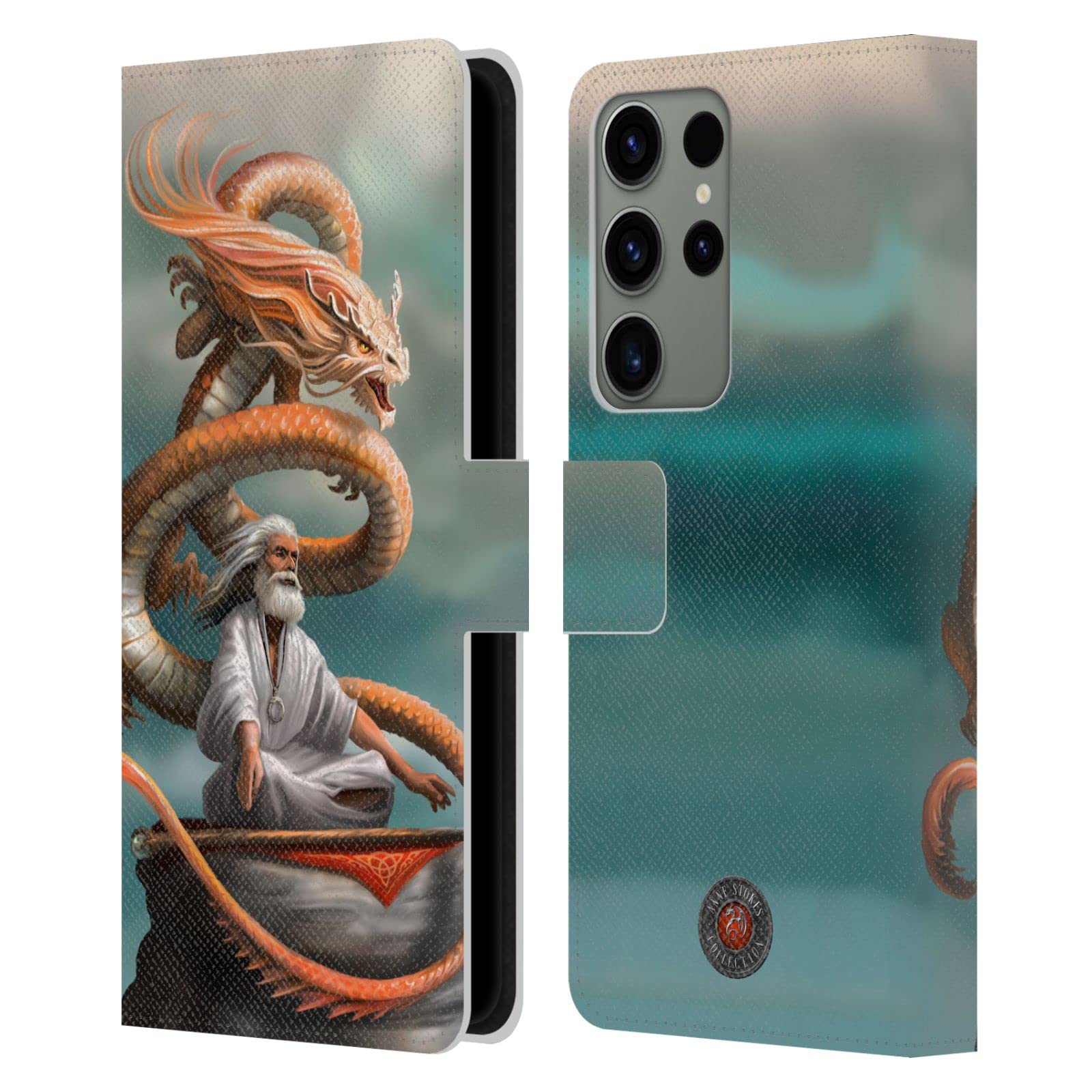 Carcasa de cuero tipo libro para Samsung S23 Ultra Anne Stokes 7