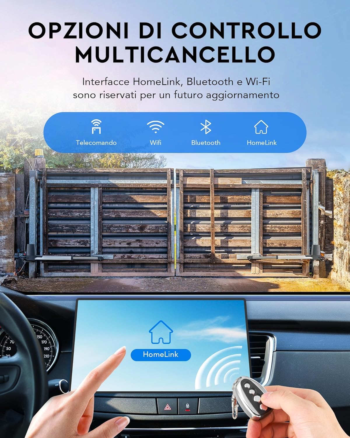 CO-Z Motore Cancello Battente 2 Ante Kit Automazione Cancello Battente con 2 Telecomandi per Porte Fino a 600kg 6m Cancello Automatico Battente con Sensori a Infrarossi Batteria Solare Compatibile