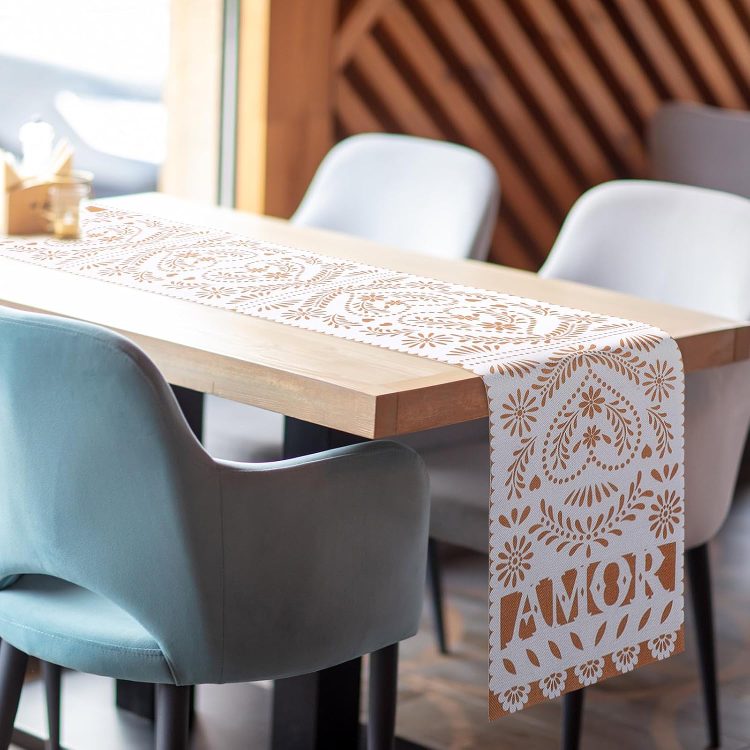 Jingmore 6 Pack Mexican Talavera Table Runner 13.5 x 73" Linen Cielito Lindo Baby Shower Decorations for Cinco De Mayo Dia De Los Muertos Fiesta Party Wedding Birthday Baby Shower & Home Decor