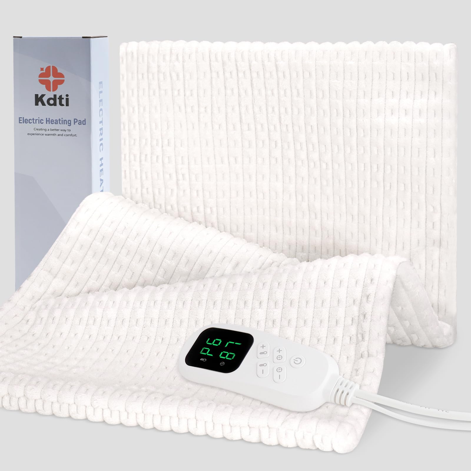 Heizkissen mit Abschaltautomatik, Abnehmbarer und Waschbarer Bezug Elektrische Wärmekissen Extra weiches Flanell für Rücken Nacken Schulter Bauch