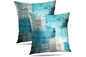 Decorative Turquoise and Gray Throw Pillows for Home