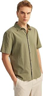 كوتون قميص عصري بقصة ضيقة للرجال