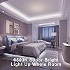 Tiras LED blancas dalattin, 20 pies regulables, súper brillantes, 24V, 6500K, 360 LEDs, para dormitorios, espejos, cocina, decoración del hogar, blanco luz día 7