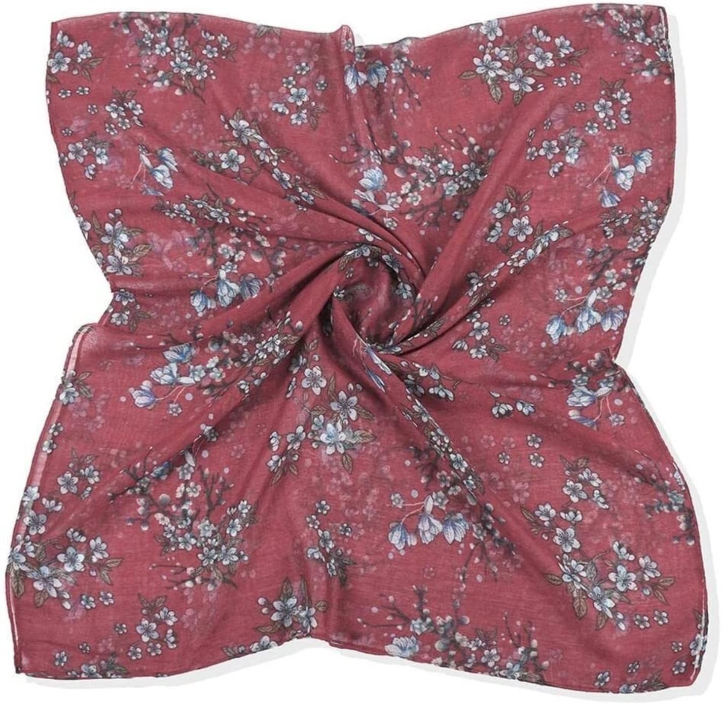 Bufanda Chal Bufandas Para Mujer Chal Bufanda Suave Y Ligera Retro Estampado Floral Chal Cruzado Suave y Cálida