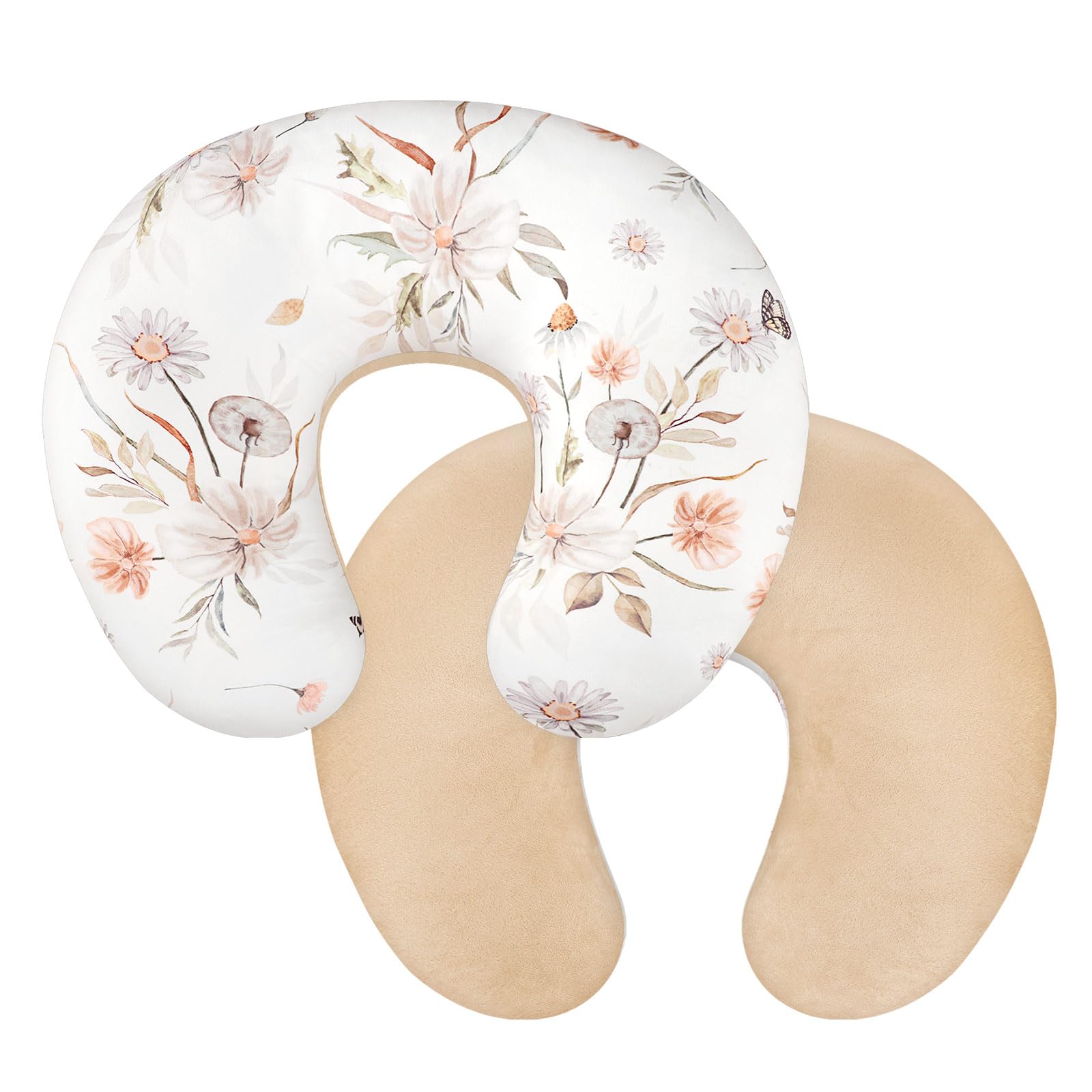 CARUILI Nursing Pillow Cover 1 Pack, Removable Nursing Pillow Cover for Breastfeeding Pillows, Super Soft Comfortable Slipcover for Boy and Girls,