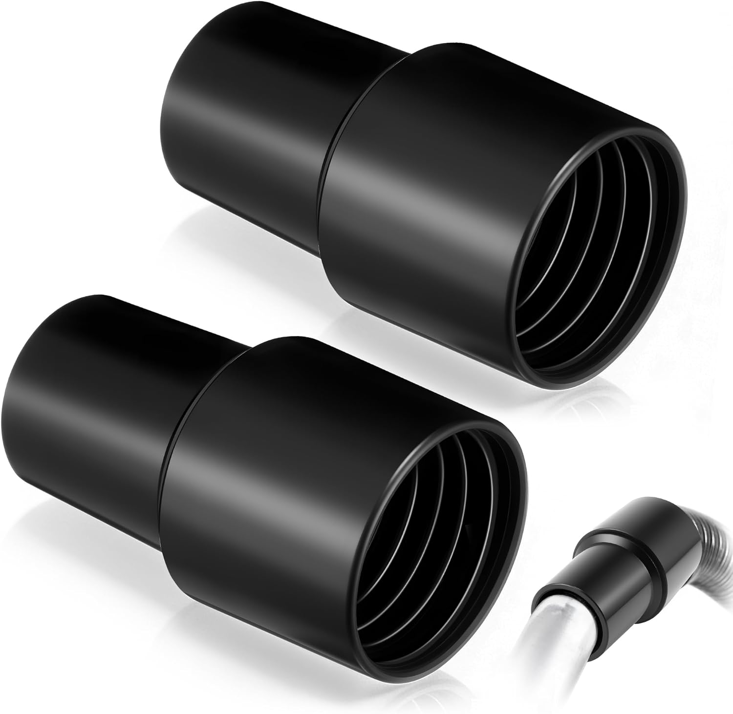 2 Pack Vacuum Threaded Hose Cuff, Press Fit Over 1.5" OD Wand & Fits 1.5" ID Threaded Hose, Compatible with Cen-Tec 65555 and ProTeam 1.5" OD Aluminum Wand, Vacuum Cleaner Connector