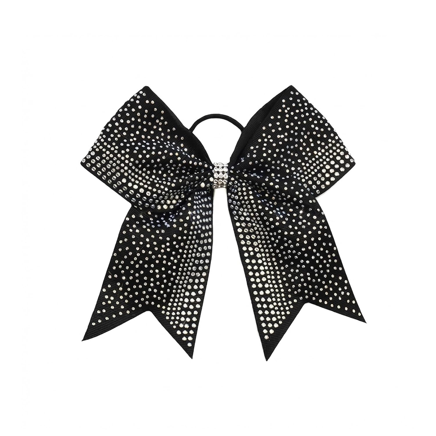 Glitter Cheer Bows Rhinestones Hair Accessories - Sparkling Ponytail Holder