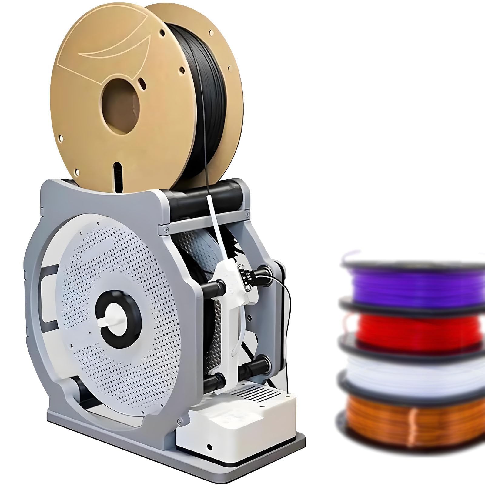 Rebobinador eléctrico para bobinas de 1 kg, parada de arranque automático, tensión de velocidad ajustable, para soldar filamentos textiles 3D