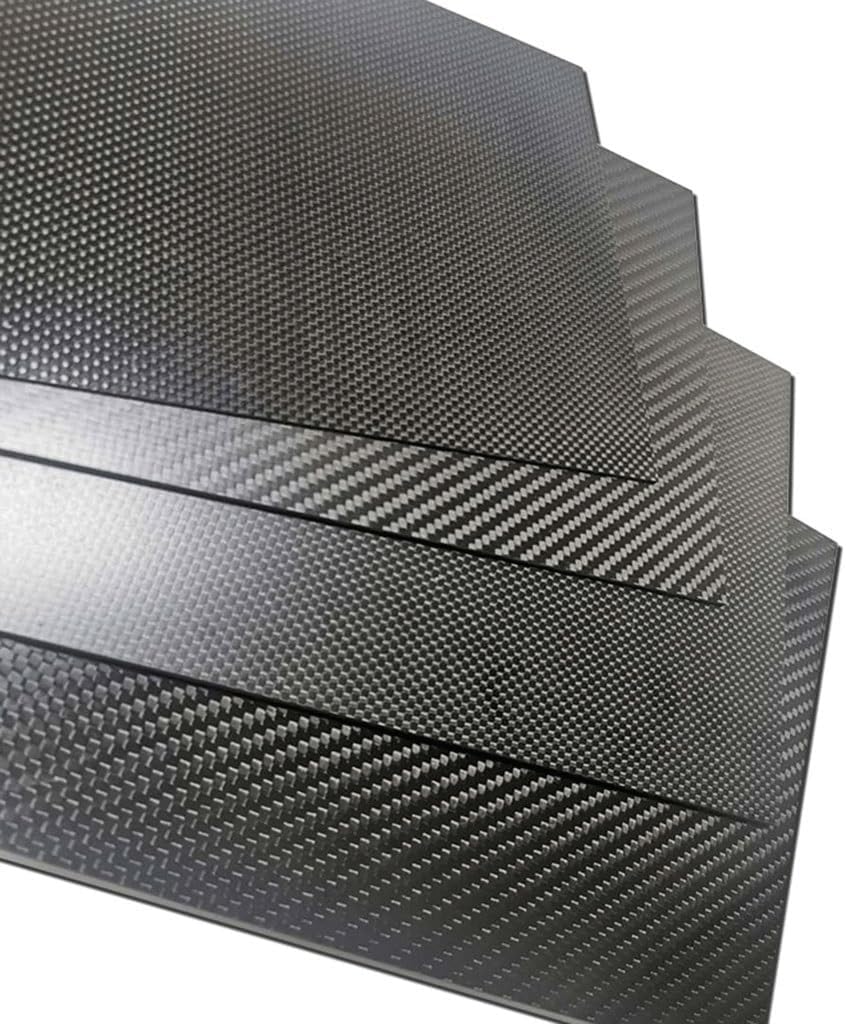 Carbon Firber Sheet 500x600mm 100% 3K Twill Weave Carbon Fiber Plate Panel Matte Surface Carbon Firber Sheets, for Etching Machines Carbons Fibers Boards 1pcs(3.0mm Twill Matte)