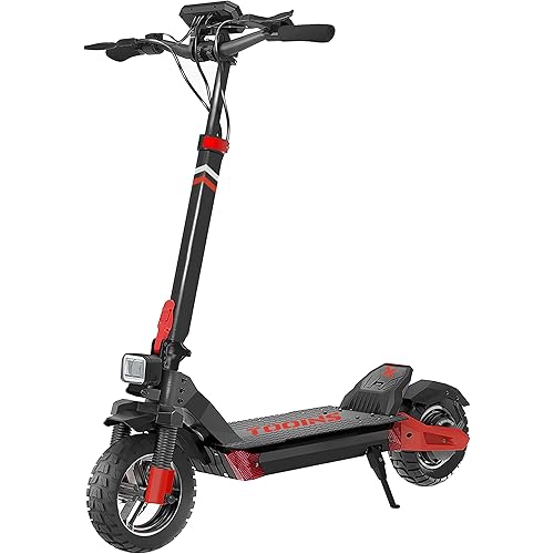 X1/2 Off-Road Electric Scooter for Adults - 1000 Single/2000W Dual Motor, Dual Disc Brakes, Hydraulic Shocks, 7075 Aerospace Aluminum Frame, 37 MPH, 31 Miles, 10" Off-Road Tires, Max 331 lbs