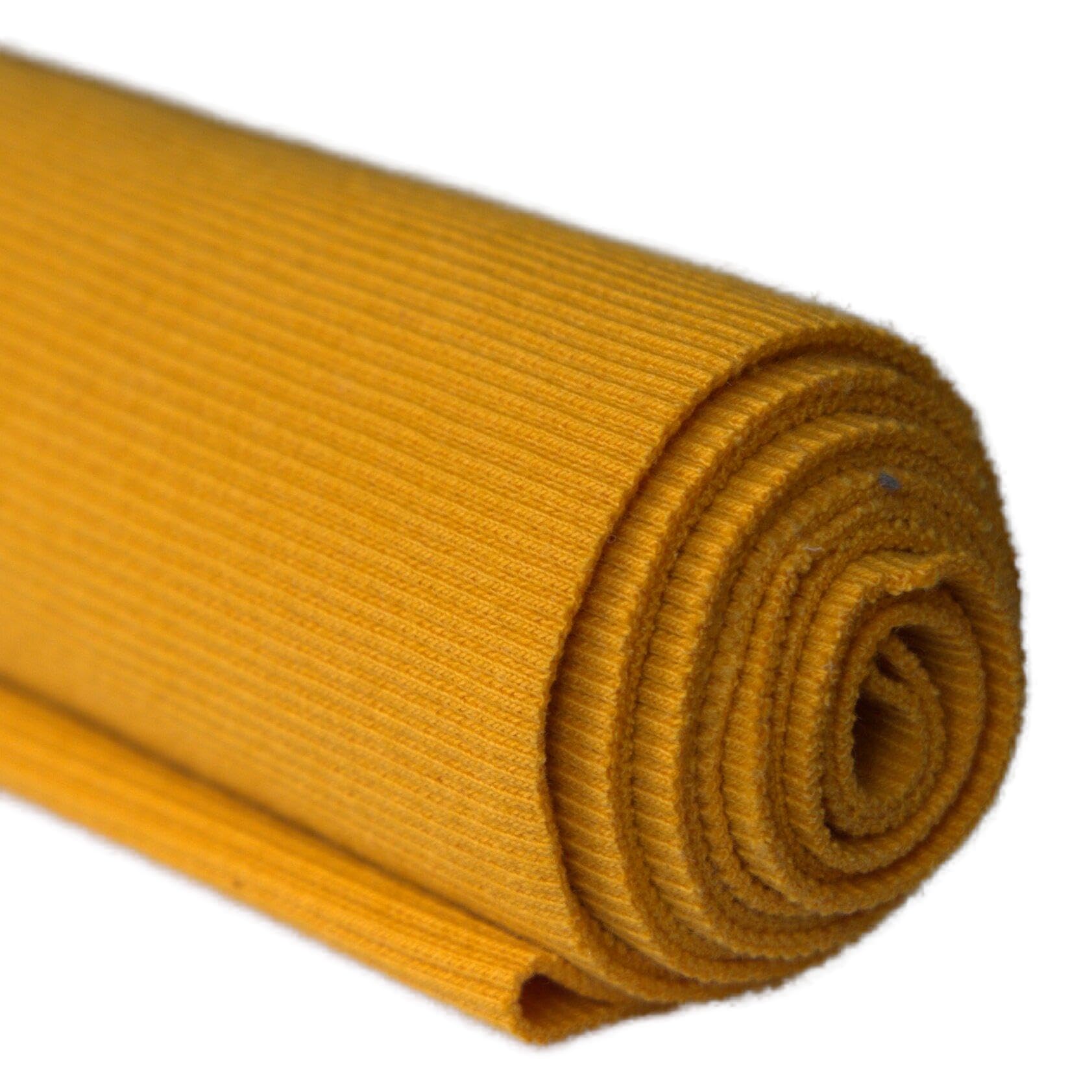 Tinakim 101 Yellow Ribbing Fabric, Jacket Hoodies Waistbands Neckbands Cuffs Sewing Material (43X8in, )