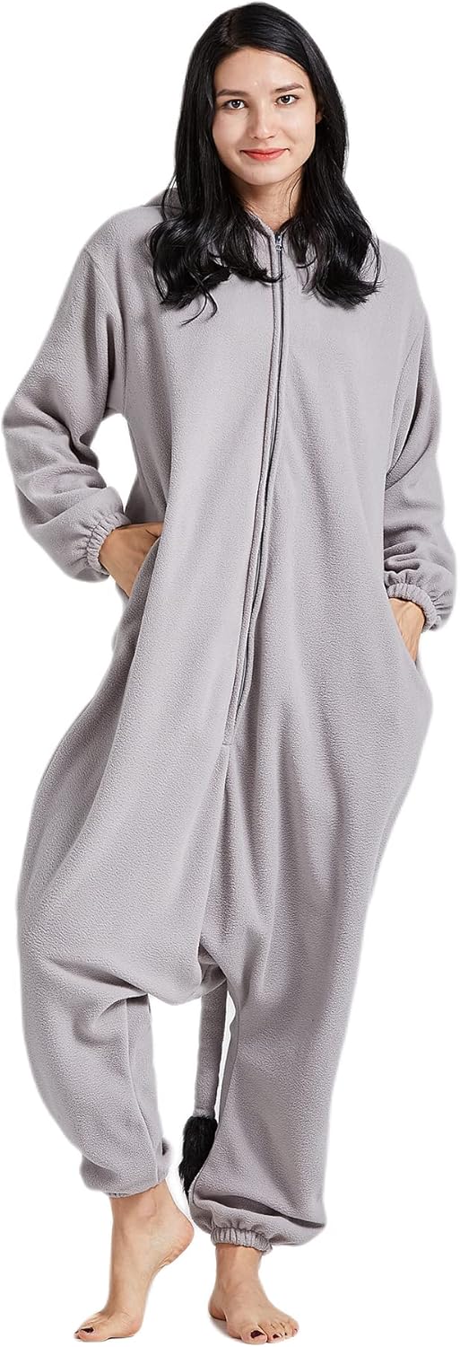 DarkCom Rhinos Onesie Halloween Costume One Piece Unisex Adult Pajamas Women Men Sleepwear Christmas Pajamas - Image 5