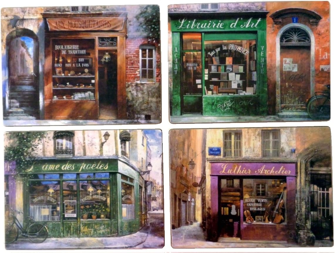 4 Lady Clare Premium Hardboard Luncheon Size Placemats French Shops