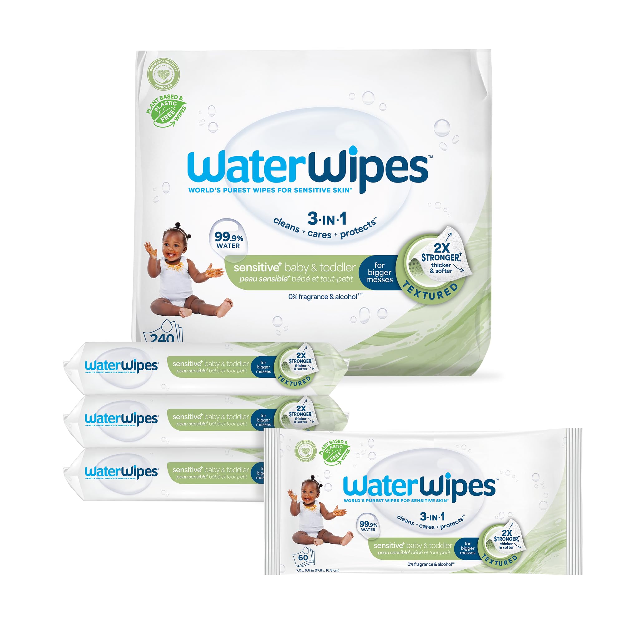 Photo 1 of WaterWipes Sensitive+ Baby Wipes, 240 Count (4 Packs)