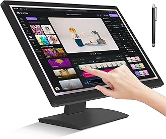 24 Inch Touchscreen Monitor, IPS FHD 1080P Touch PC Display, 100Hz, LED Backlit Multi-Touch Monitor, VESA, HDMI & VGA & USB Computer Touch Screen for Gaming, Business, Warehouse, Bar, Gym