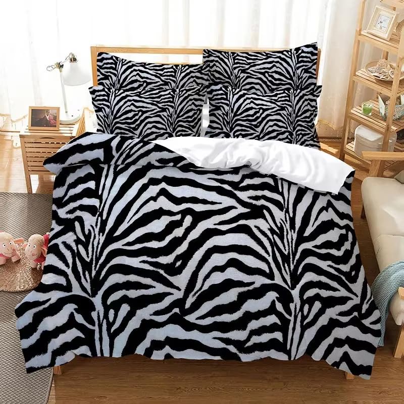 Housse de couette léopard camouflage 3D parure de lit moderne douce