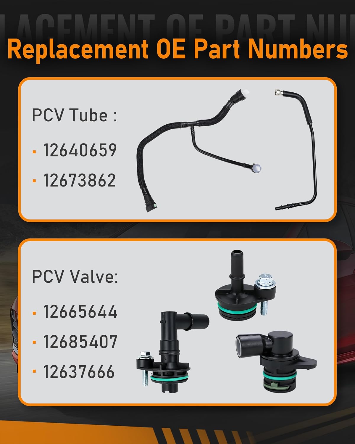 5 Pcs PCV Valve & Tube Repair Kit Compatible with Chevrolet Chevy Trax 1.4L