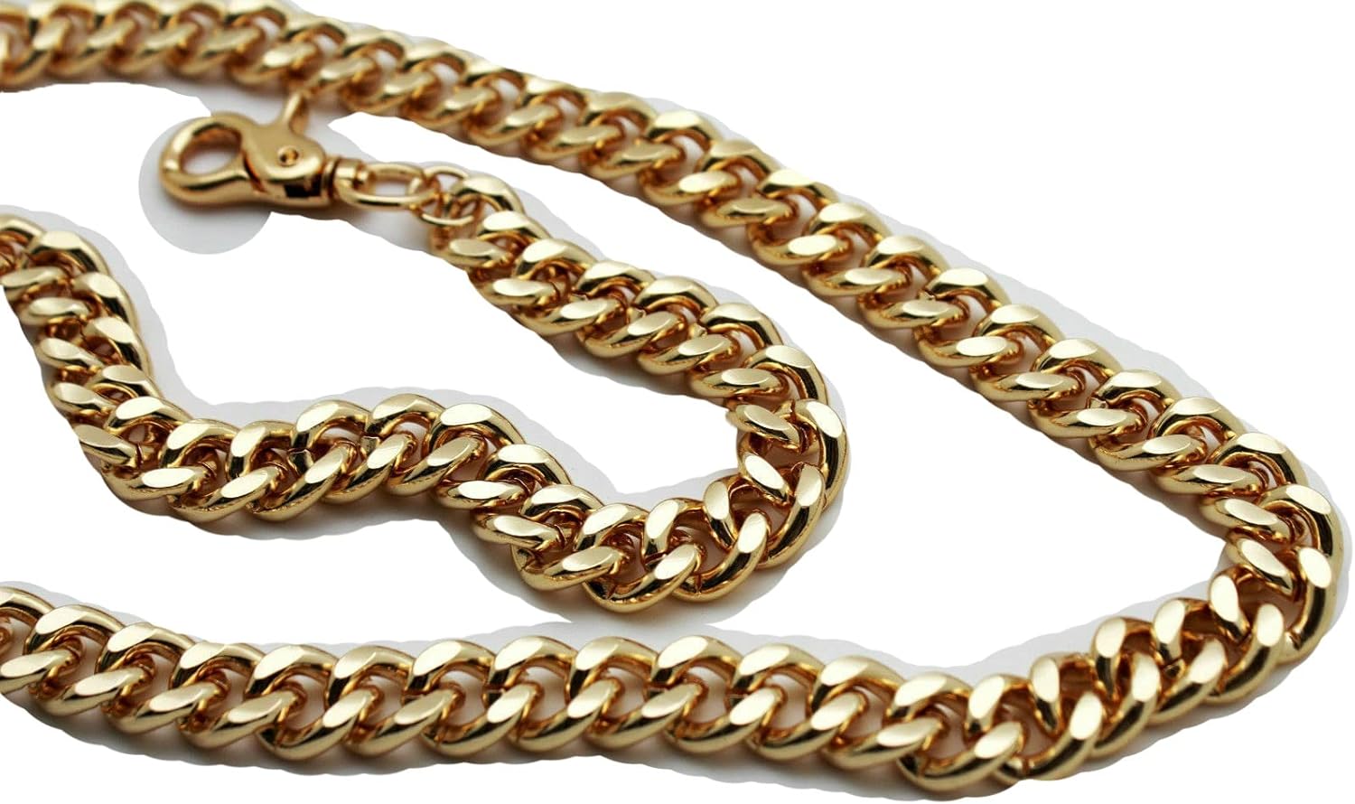 Men Fashion Wallet Silver Metal Chain Keychain Extra Long Strand Punk Rocker Trucker Biker Style