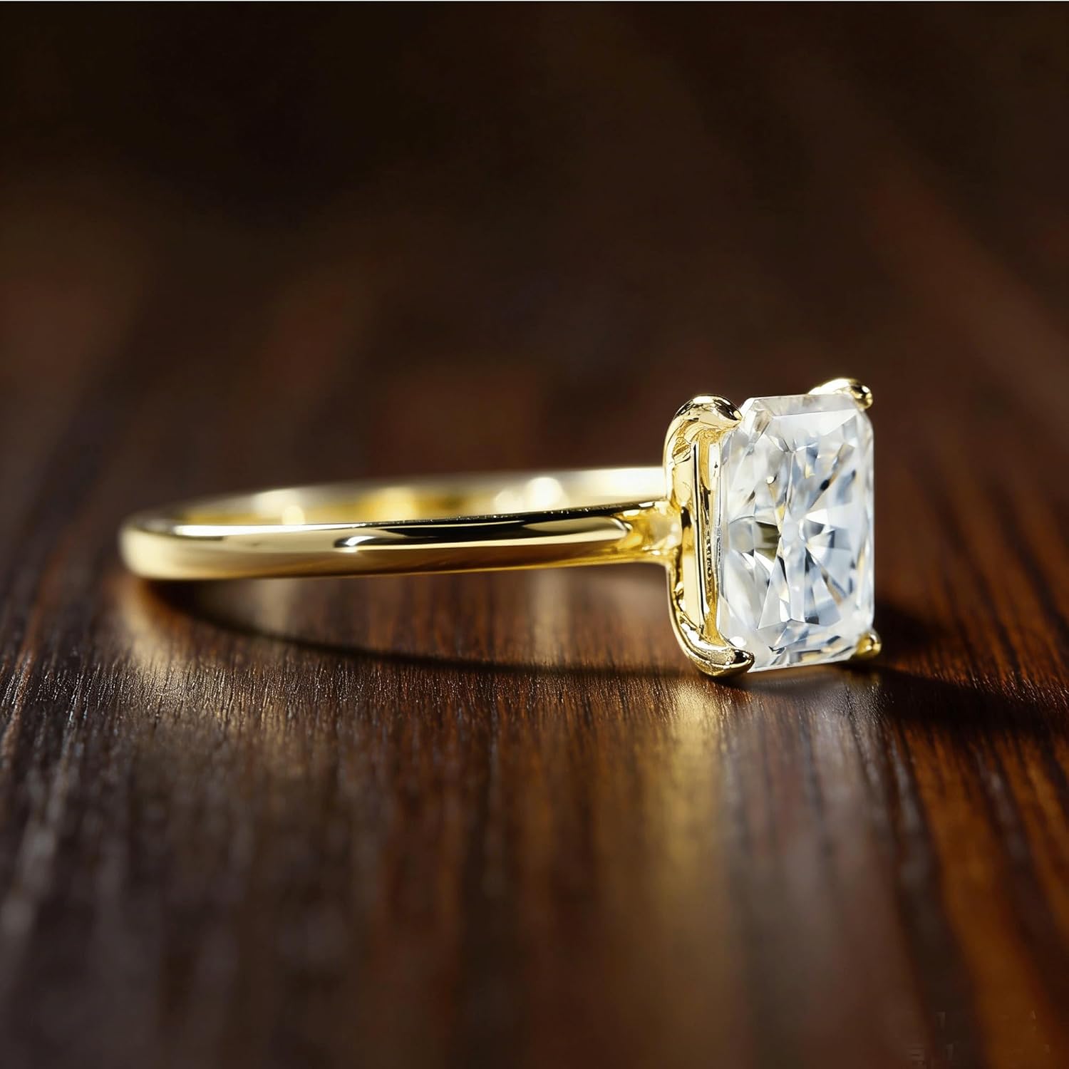 Dulin Engagement Ring for Women 925 Sterling Silver 14k Gold Plated Ring 1ct/2ct/3ct Brilliant Cut Cubic Zirconia Wedding Band Christmas Valentine's Day Birthday Gift for Her - Image 5